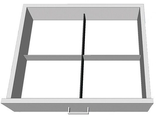 Schubladen-Teiler für Schubladen 100 und 150 mm - Set B