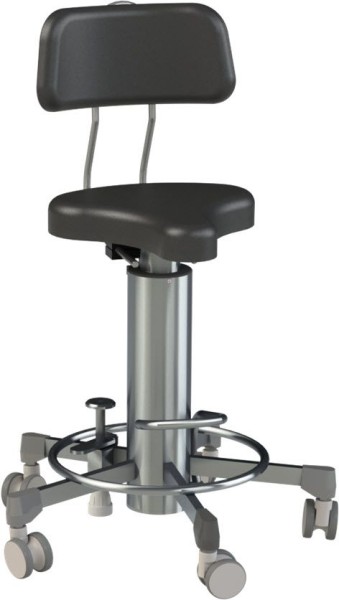 OP-Stuhl Hydromat mit Sattelsitz und Rückenlehne