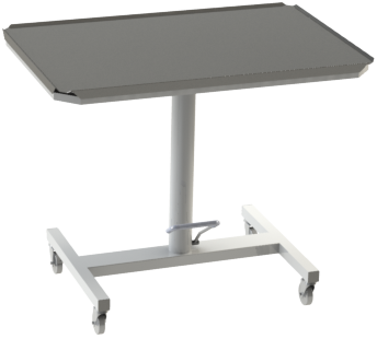 Instrument supply table with H-shaped underframe