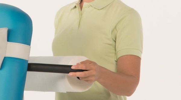 Schiebegriff mit Papierrollenhalter