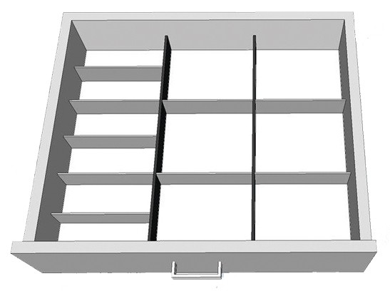 Schubladen-Teiler für Schubladen 100 und 150 mm - Set F
