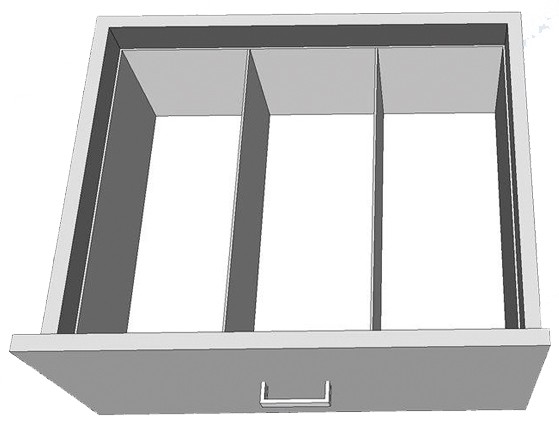 Schubladen-Teiler für Schubladen 300 mm