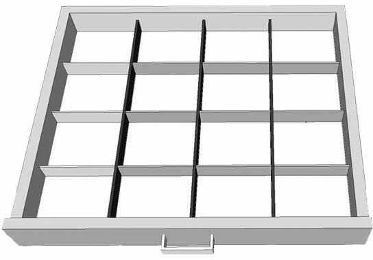 Schubladen-Teiler für Schubladen 75 mm - Set A