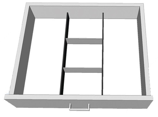 Schubladen-Teiler für Schubladen 100 und 150 mm - Set D