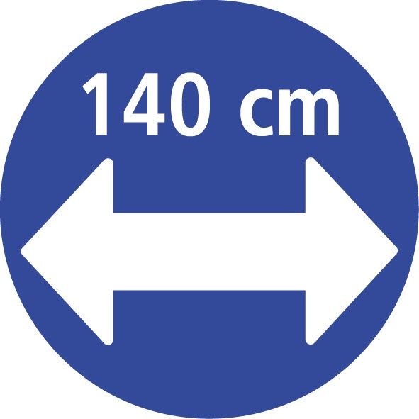 Larghezza del rivestimento 140 cm