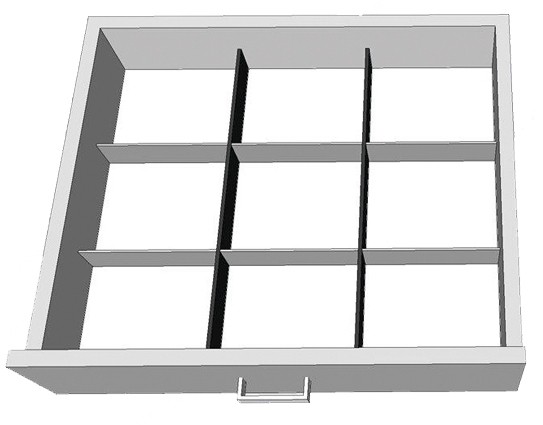 Schubladen-Teiler für Schubladen 100 und 150 mm - Set A