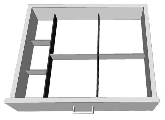 Schubladen-Teiler für Schubladen 100 und 150 mm - Set E